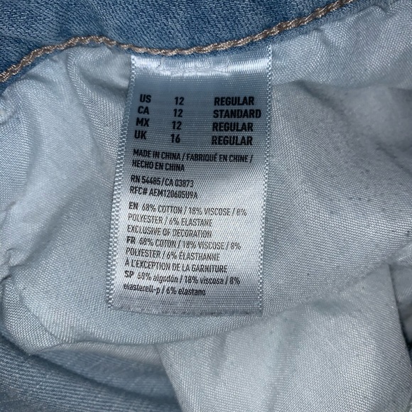 LIKE NEW SIZE 12 AMERICAN EAGLE JEGGING JEANS - Picture 4 of 5